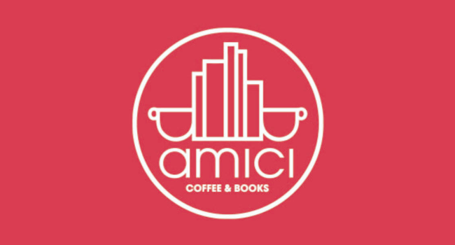 Koop een waardebon en steun Amici, Coffee and Books