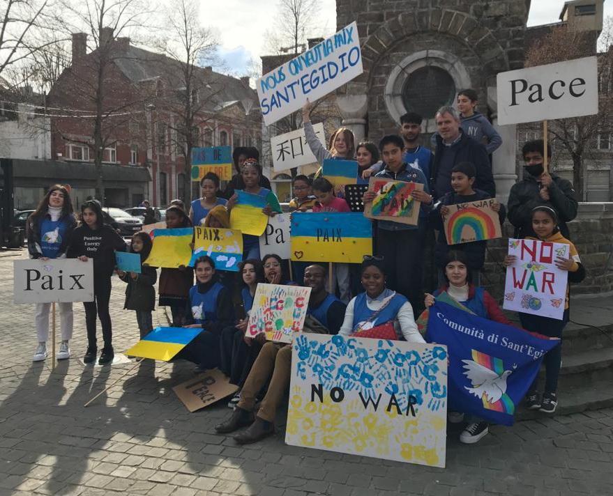 Rassemblement pour la paix en Ukraine à Liège (photos)