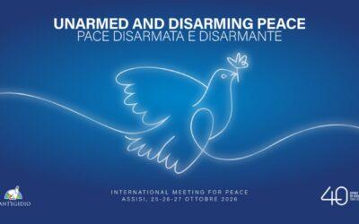 Assisi 2026: High-Level conferentie “Unarmed and Disarming Peace”